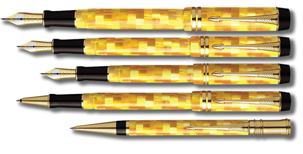 parker centennial duofold check citrine